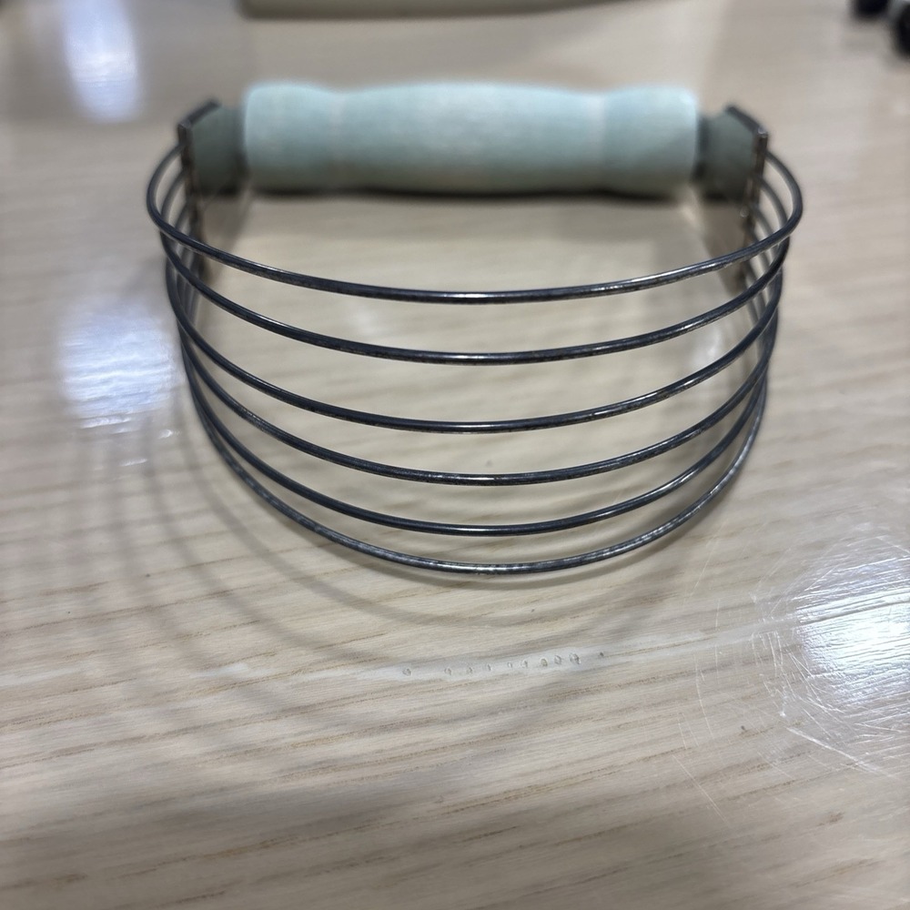 PASTRY BLENDER Androck Vintage GREEN Wood Handle Baking Mix USA